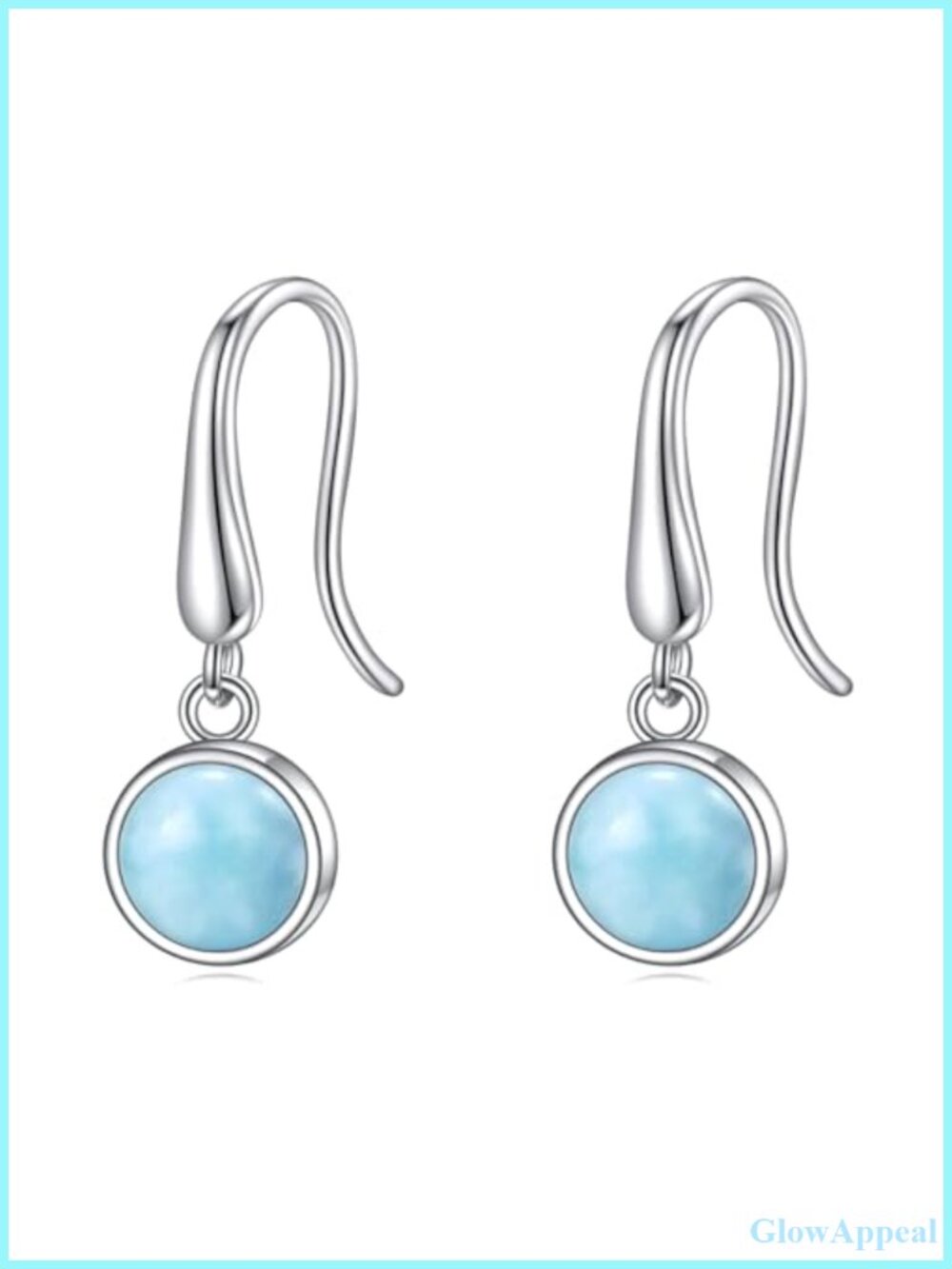 925 Sterling Silver Dangle Earrings Platinum Plated Gemstone Drop Pull Through